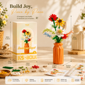 DIY Flower Bouquet Building Block Set With Vase - Creative Home Decor